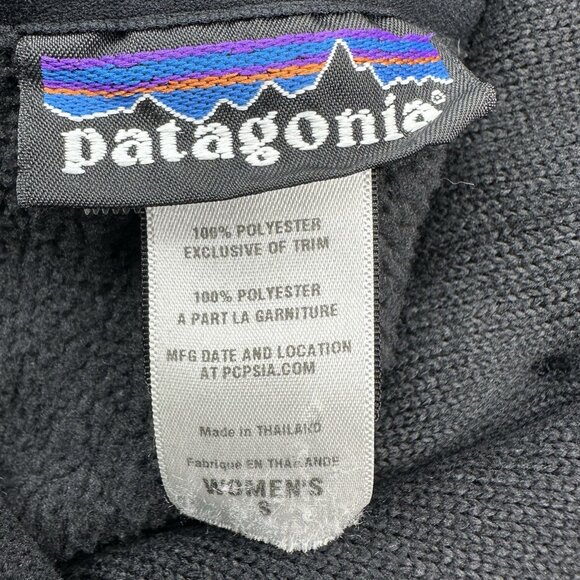 Patagonia Women's Black Better Sweater Knit Winter Designer Luxury Jacket S/C37 - Picture 10 of 16